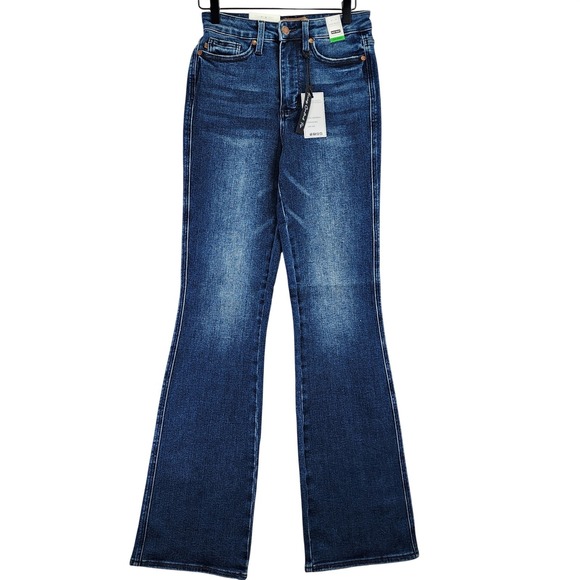 Judy Blue Denim - Judy Blue Bootcut High Waist Jeans Womens 3/26 Long Blue Tummy Control JB88786
